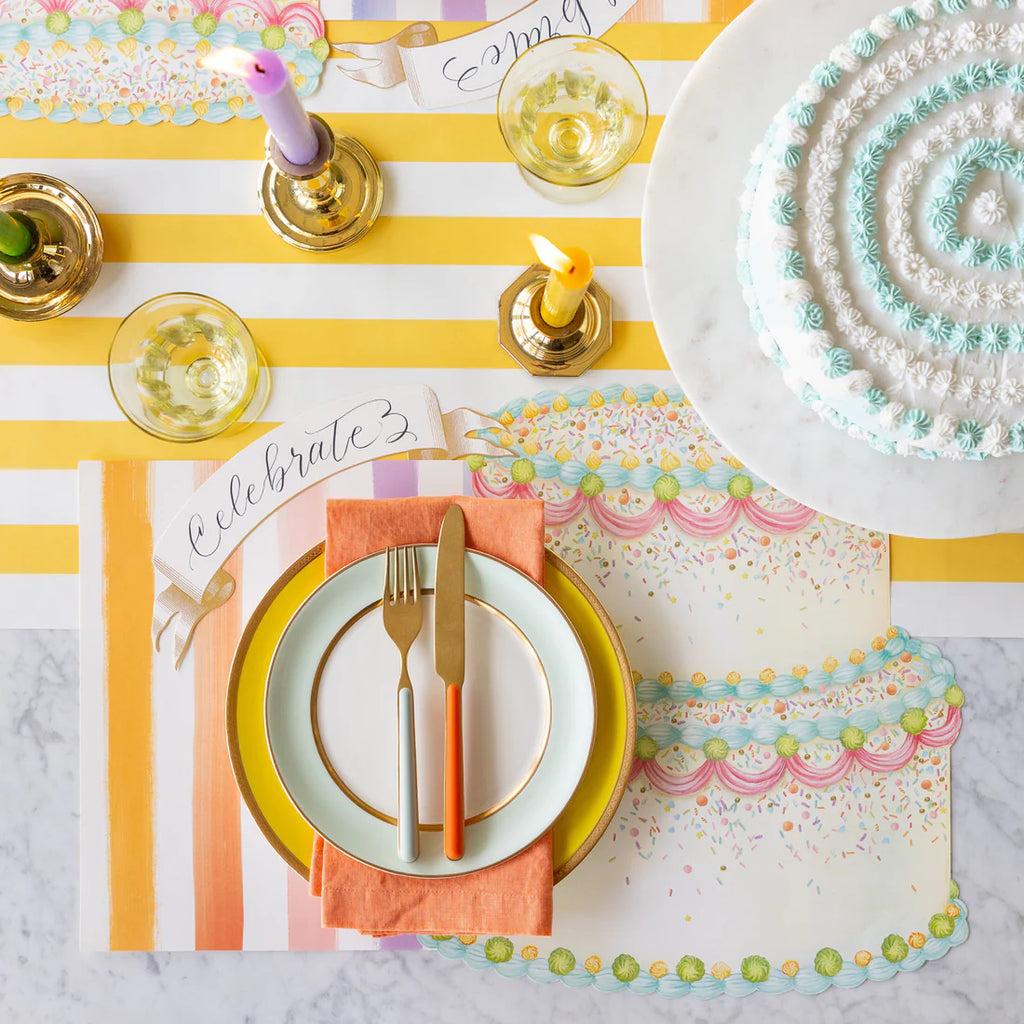 Hester & Cook Die-cut Birthday Cake Placemat