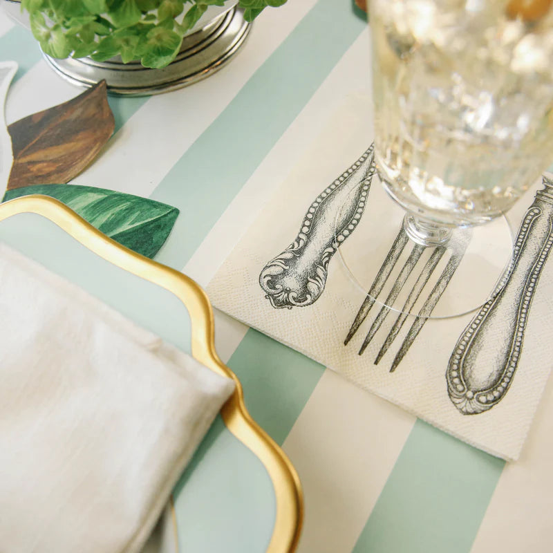 Hester & Cook Seafoam Classic Stripe Runner - 20" x  25'