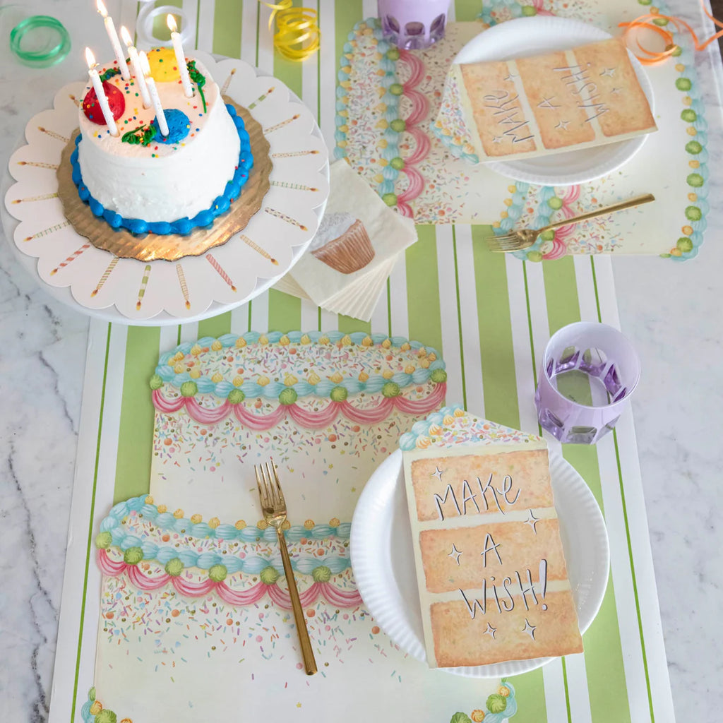 Hester & Cook Die-cut Birthday Cake Placemat