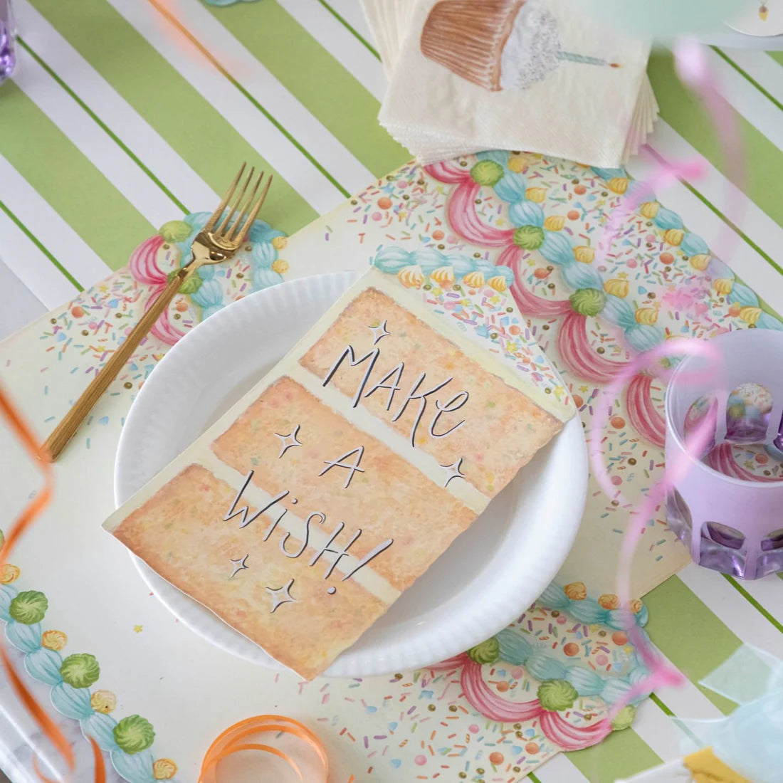 Hester & Cook Die-cut Birthday Cake Placemat