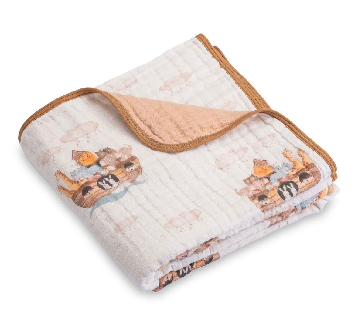 Muslin Quilt Baby Blanket Noah's Ark