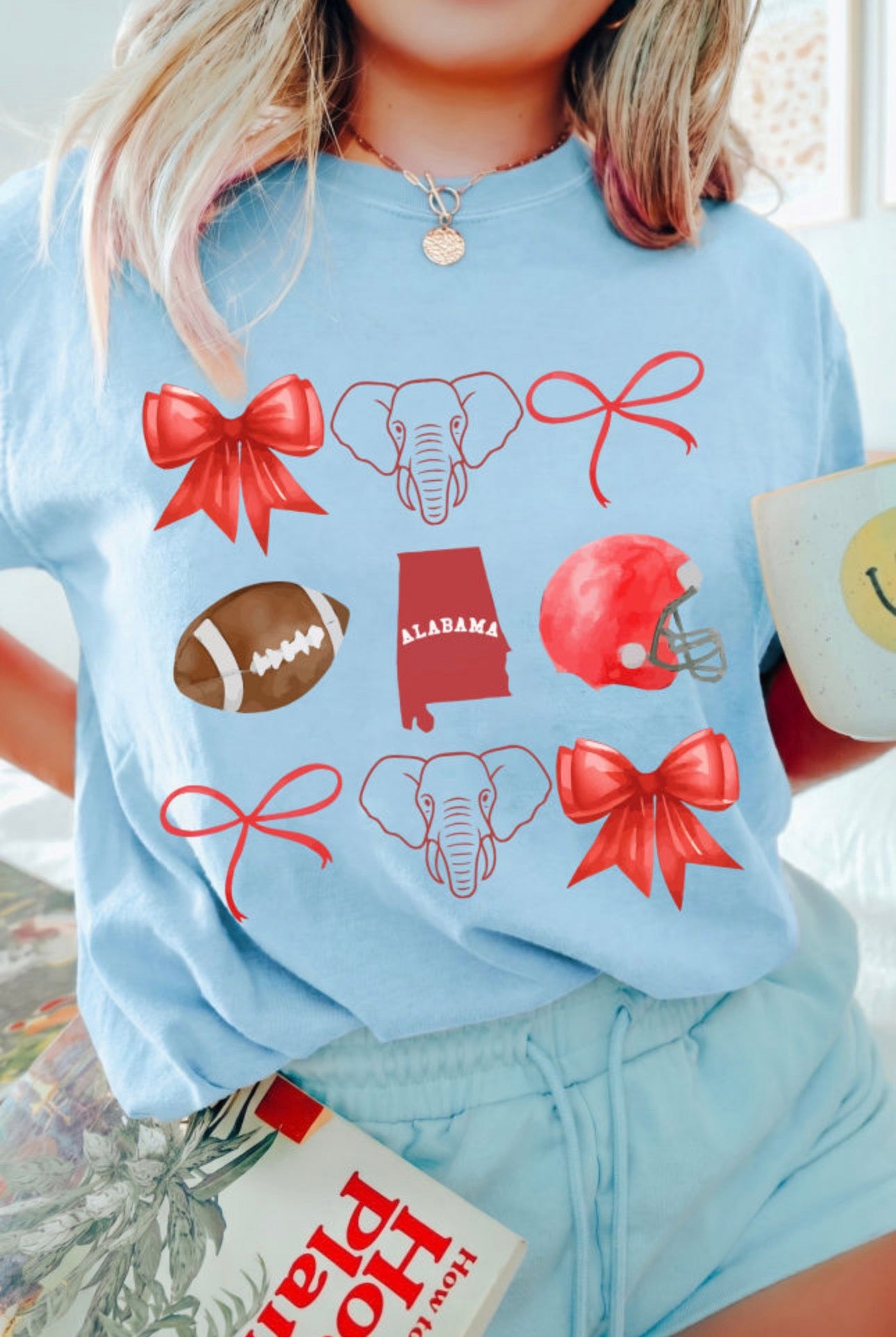 Light Blue Alabama Game Day Graphic Tee