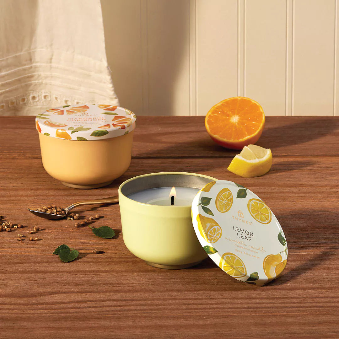 Mandarin Coriander Poured Candle Tin