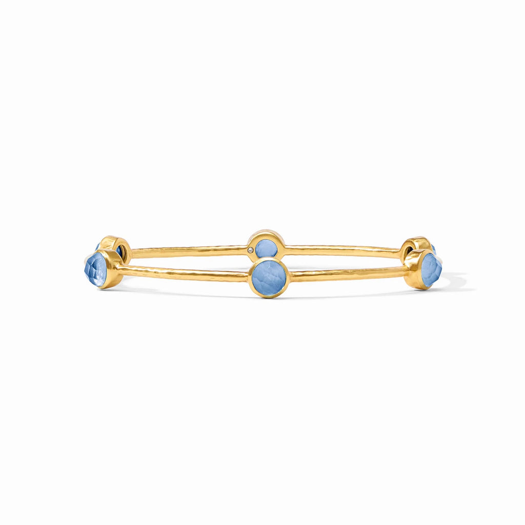 Milano Luxe Bangle-Iridescent Chalcedony Blue
