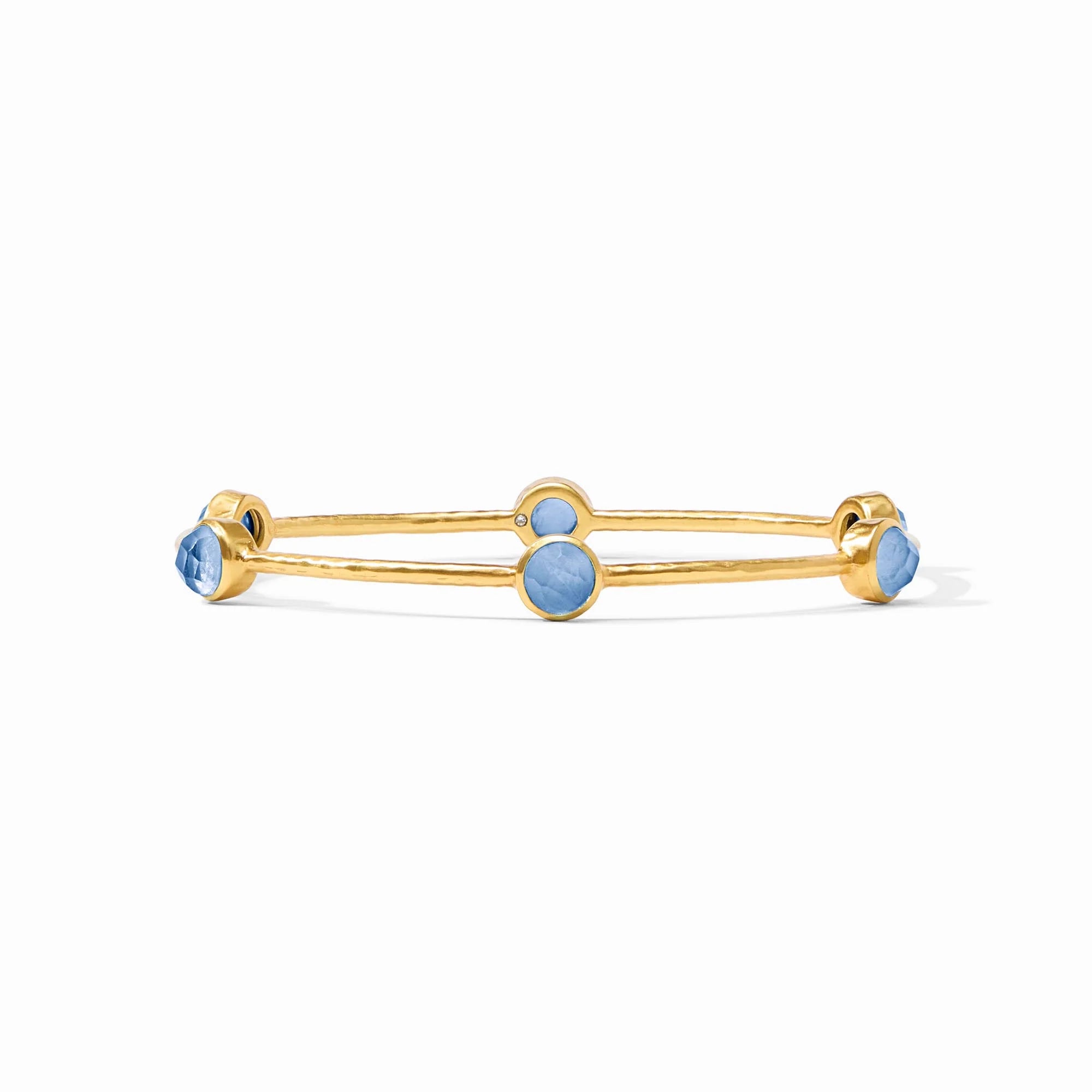 Milano Luxe Bangle-Iridescent Chalcedony Blue