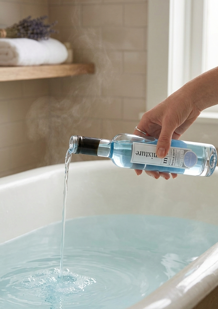 Mixture Bubble Bath Relaxation