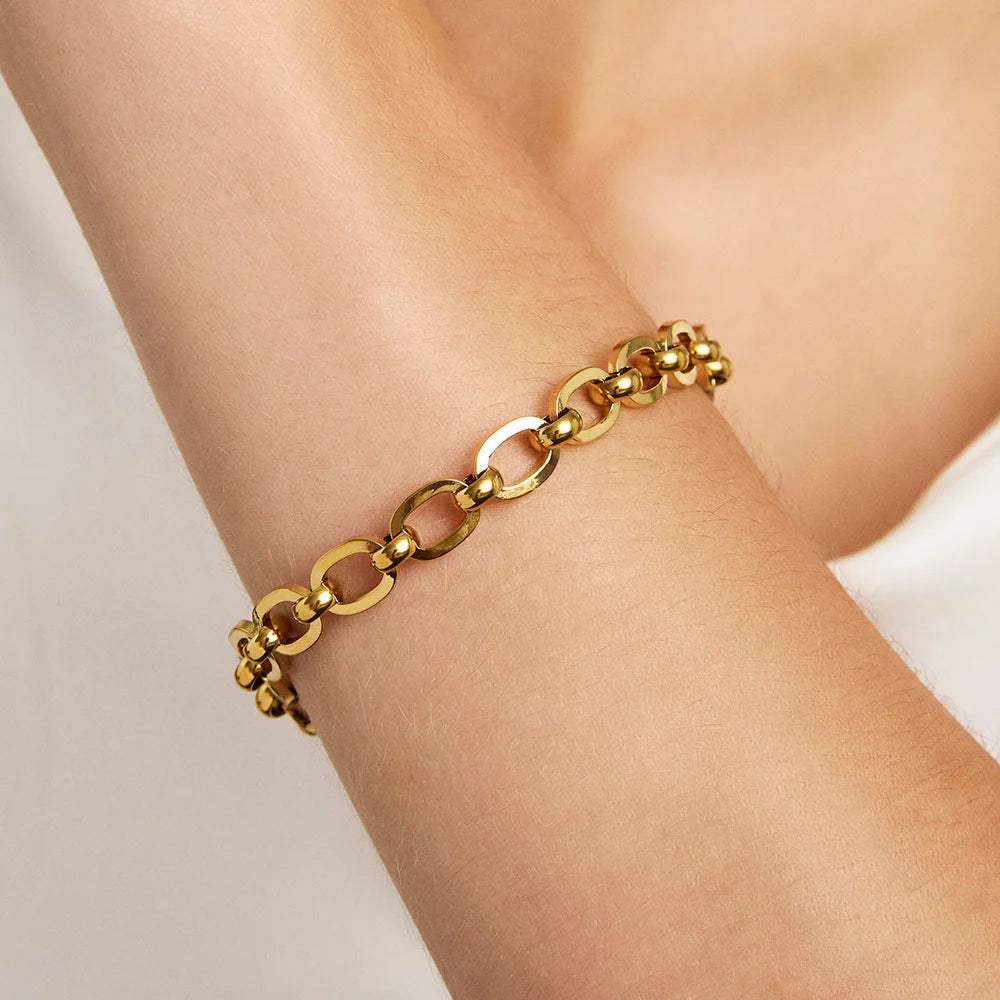 Monaco Chain Bracelet- Gold