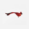 Cardinal Clip on Glass Ornament