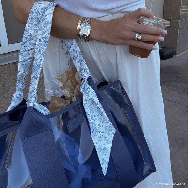 Casemate Jelly Tote Navy Twilly Scarf