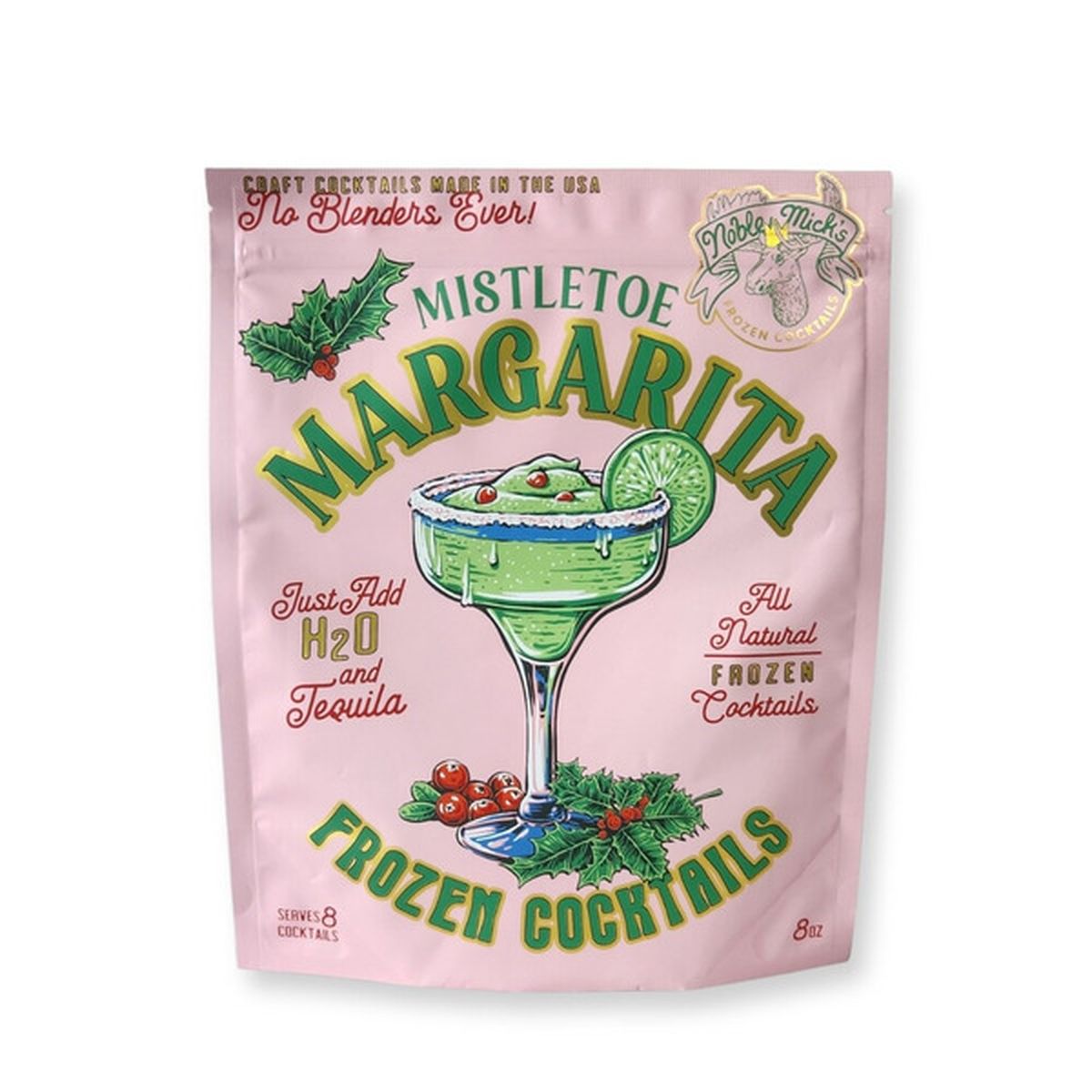 Mistletoe Margarita cocktail mix packaging on a white background