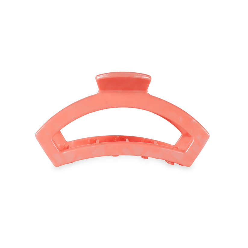 TELETIES Open Dreamsicle small orange open claw hair clip 2.75 inch