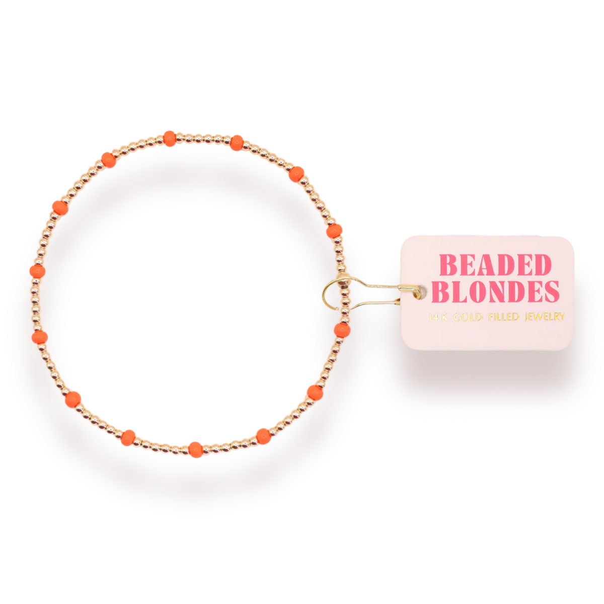 Beaded Blondes - Orange Dainty Poppi Bracelet