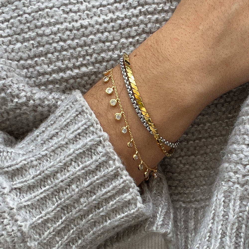 Orsay Charm Bracelet Gold/White