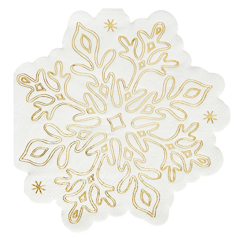 Cocktail Napkin - Snowflake Diecut