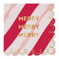 Foil Scalloped Napkins - Merry