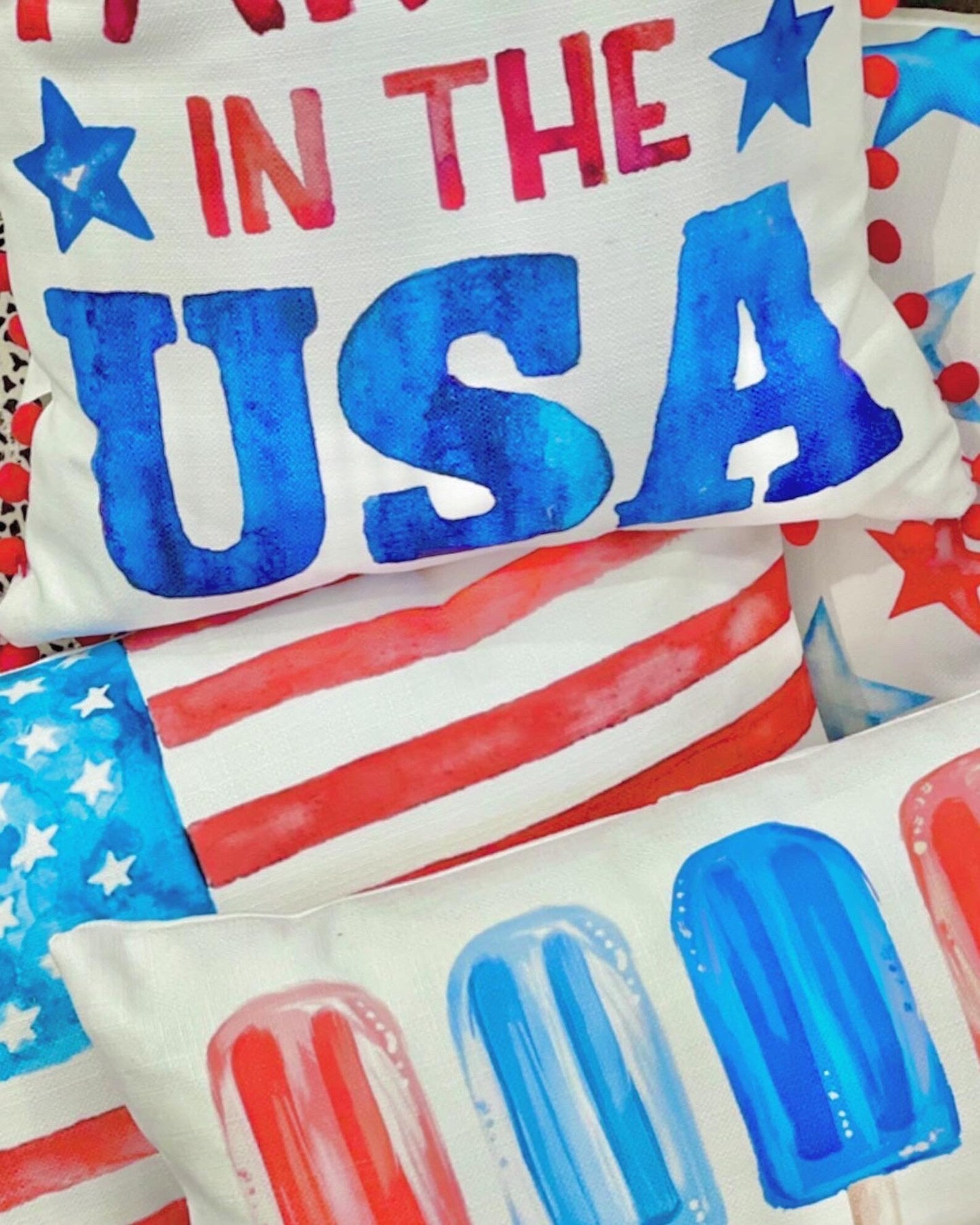 Patriotic Popsicles Pillow