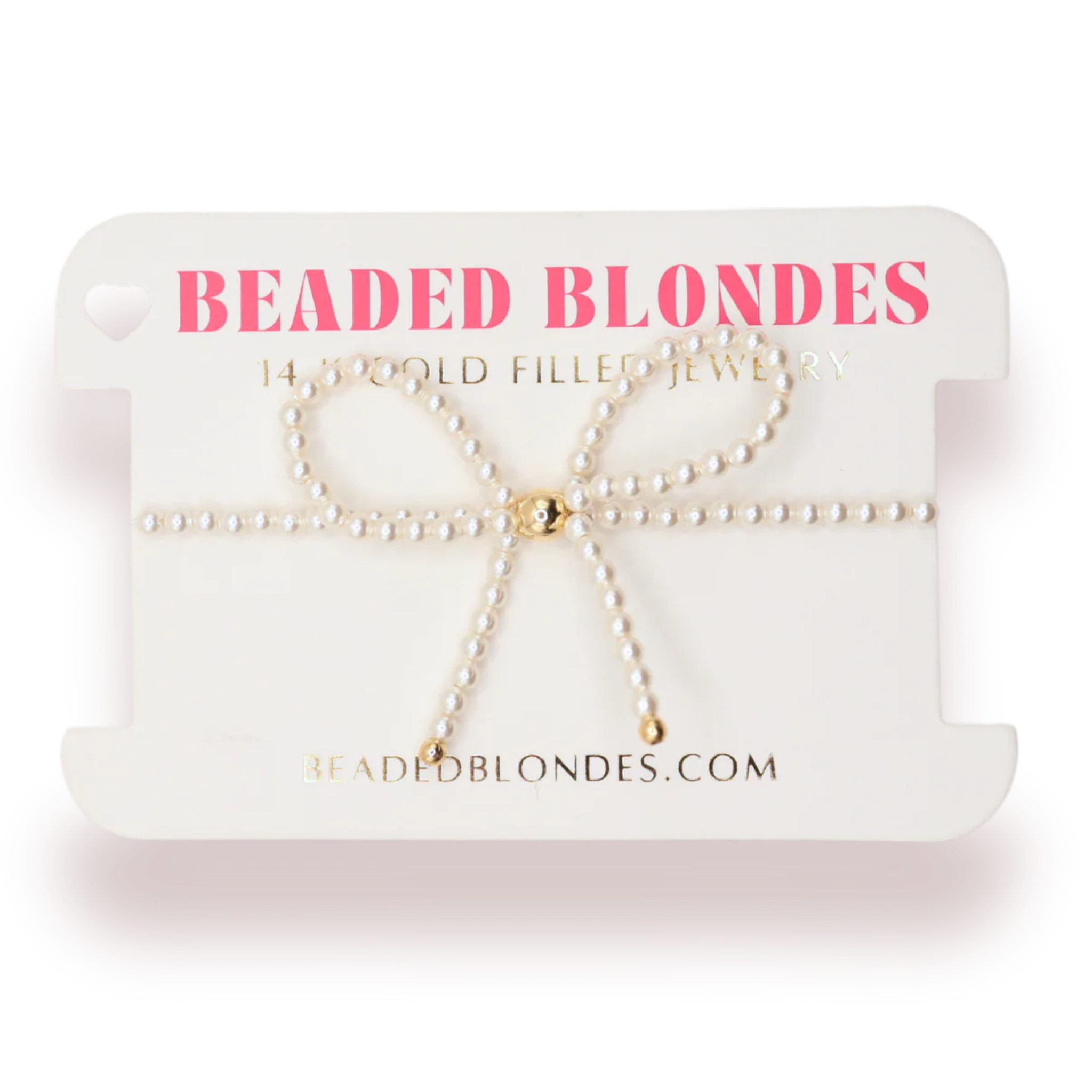 Beaded blondes jewelry set on a branded card with 'Beaded Blondes' text.