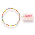 Rainbow sprinkle gold beaded stretch bracelet colorful boutique waterproof jewelry