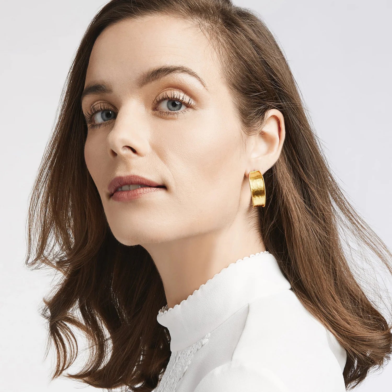 Savoy Hoop Gold Earrings