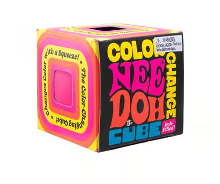 Box of NEEDOH Color Change Cube with colorful design and text.