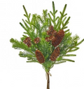 18" CHRISTMAS EVERGREEN W/CONE BUNDLE