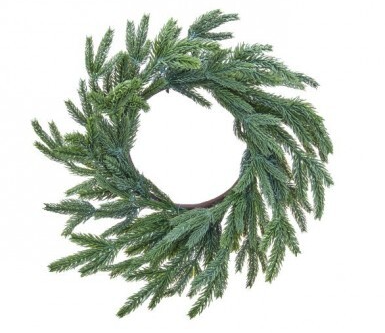 17" REAL TOUCH WNTR MINI FIR CANDLERING 6"ID