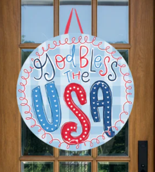 God Bless the USA Door Hanger