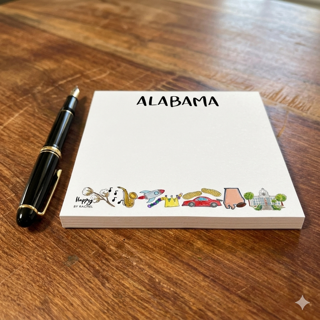 State of Alabama Chunky Notepad-Stationary 100 page