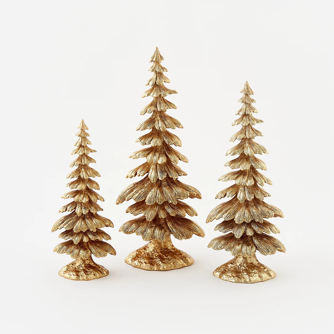 Gold Tree Set of 3 Resin