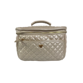 Pursen Getaway Classic Train Case- Pearl Quilted