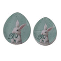 Cer Egg Shaped Plate with Mint Julep Bunny
