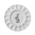 Cer Egg Plate w/Mint Julep Bunny Art