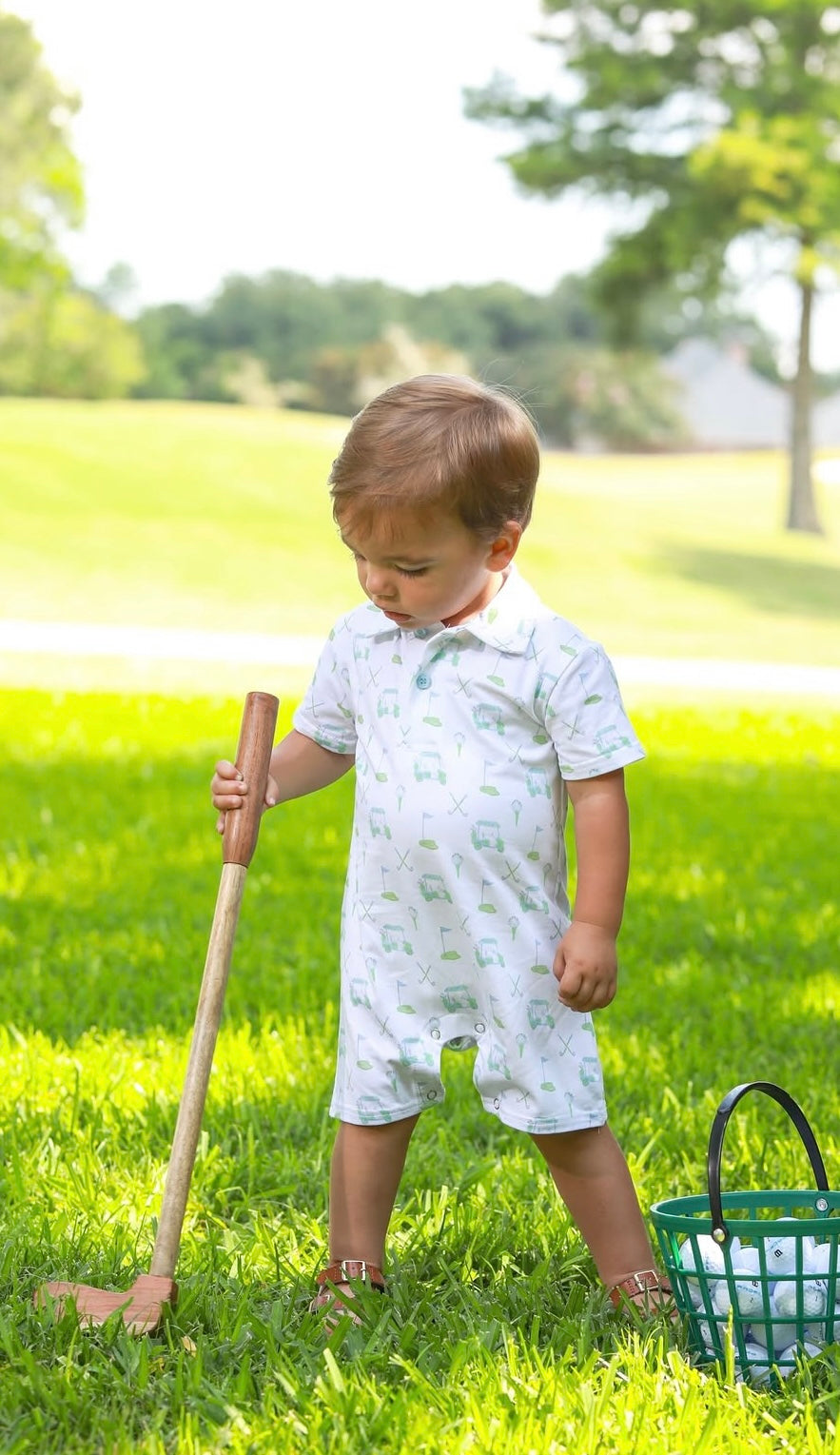 Blue Golf Romper