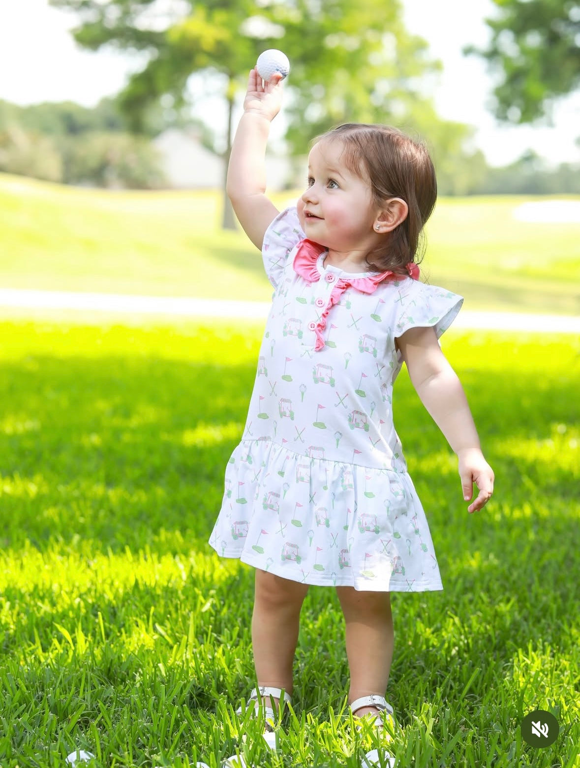 Pink Golf Skirted Dress