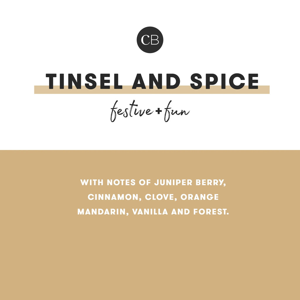 Capri Blue - Tinsel & Spice Glimmer Inverted Candle