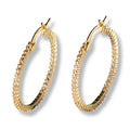 Tarnish Resistant Gold CZ Hoop Earrings