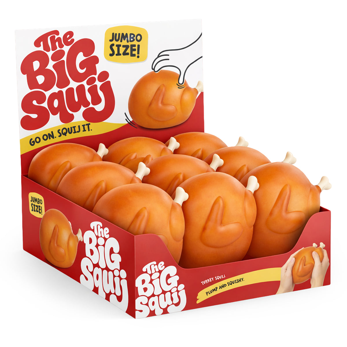 'The Big Squij' jumbo size product with cartoonish design on a white background