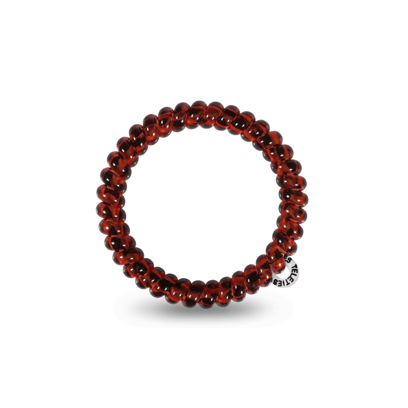 TELETIES Tortoise small tortoise shell spiral coil hair ties pack