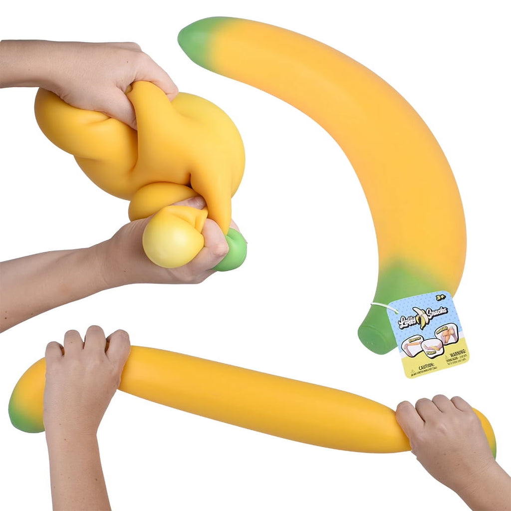 Laffy Snacks Squishy Banana Fidget Toy