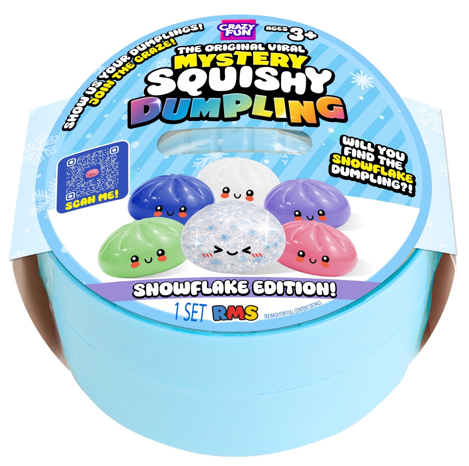 Pre Order-RMS 3.5" ORIGINAL SQUISHY DUMPLING SNOWFLAKE EDITION