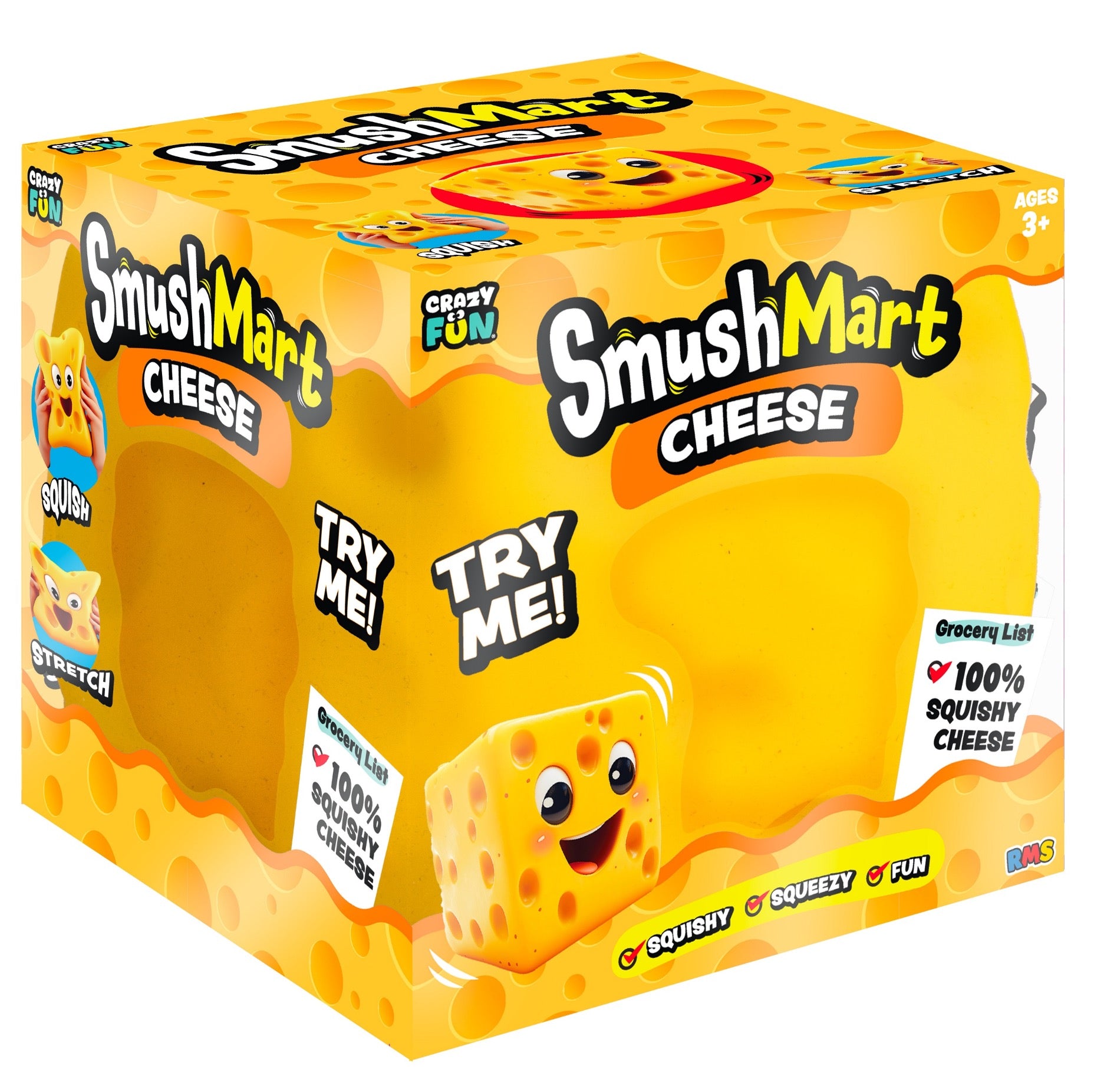 Pre Order-RMS 6" SQUISHY SMUSHMART CHEESE
