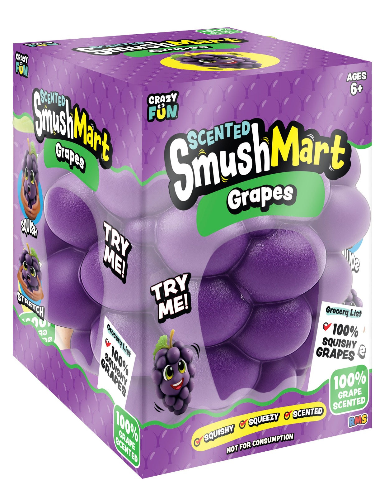 Pre Order-RMS 5" SQUISHY SMUSHMART SCENTED GRAPE