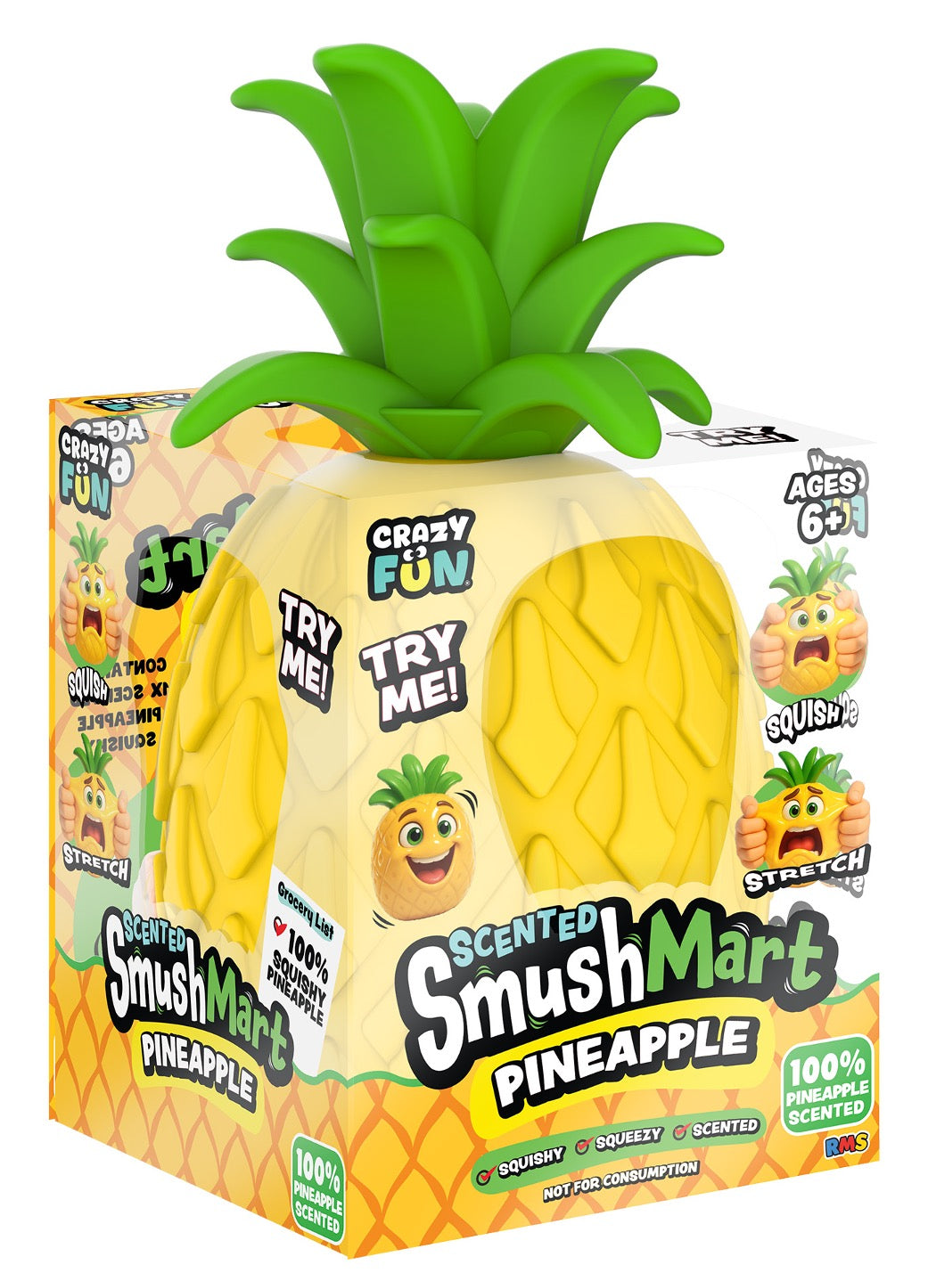 Pre Order-RMS 5" SQUISHY SMUSHMART PINEAPPLE