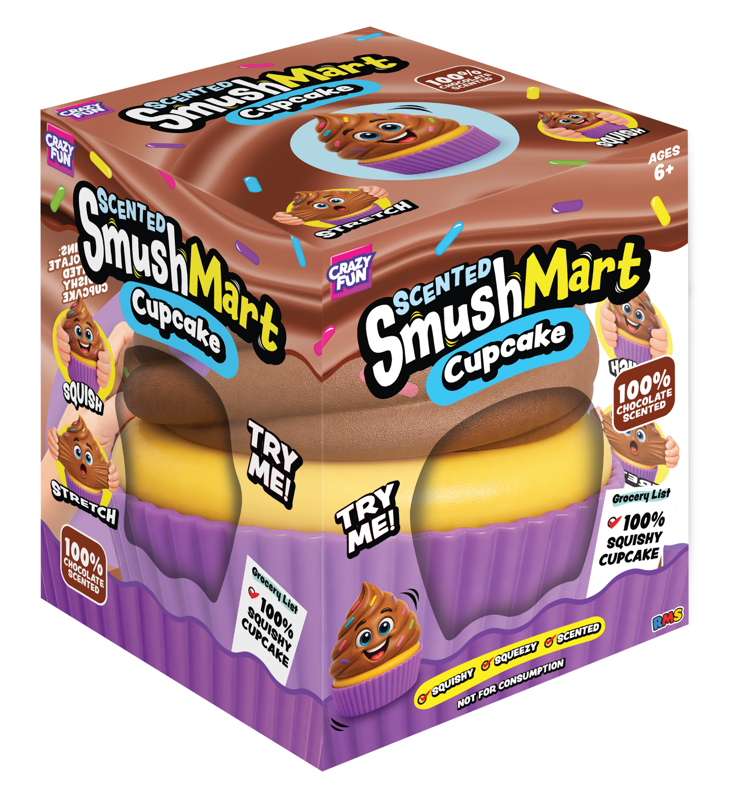 Pre Order-RMS 5" SQUISHY SMUSHMART CUPCAKE
