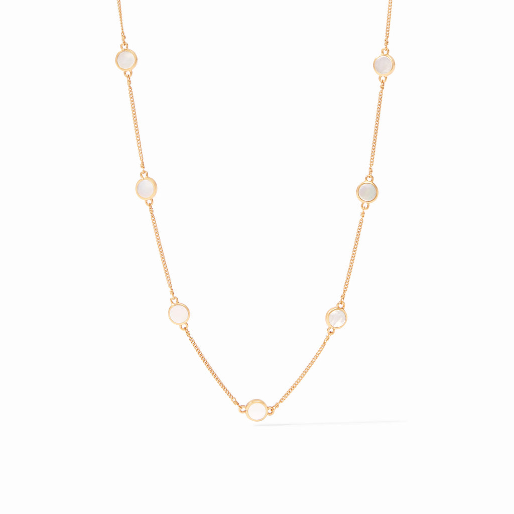 Valencia Delicate Station Necklace-Mother of Pearl
