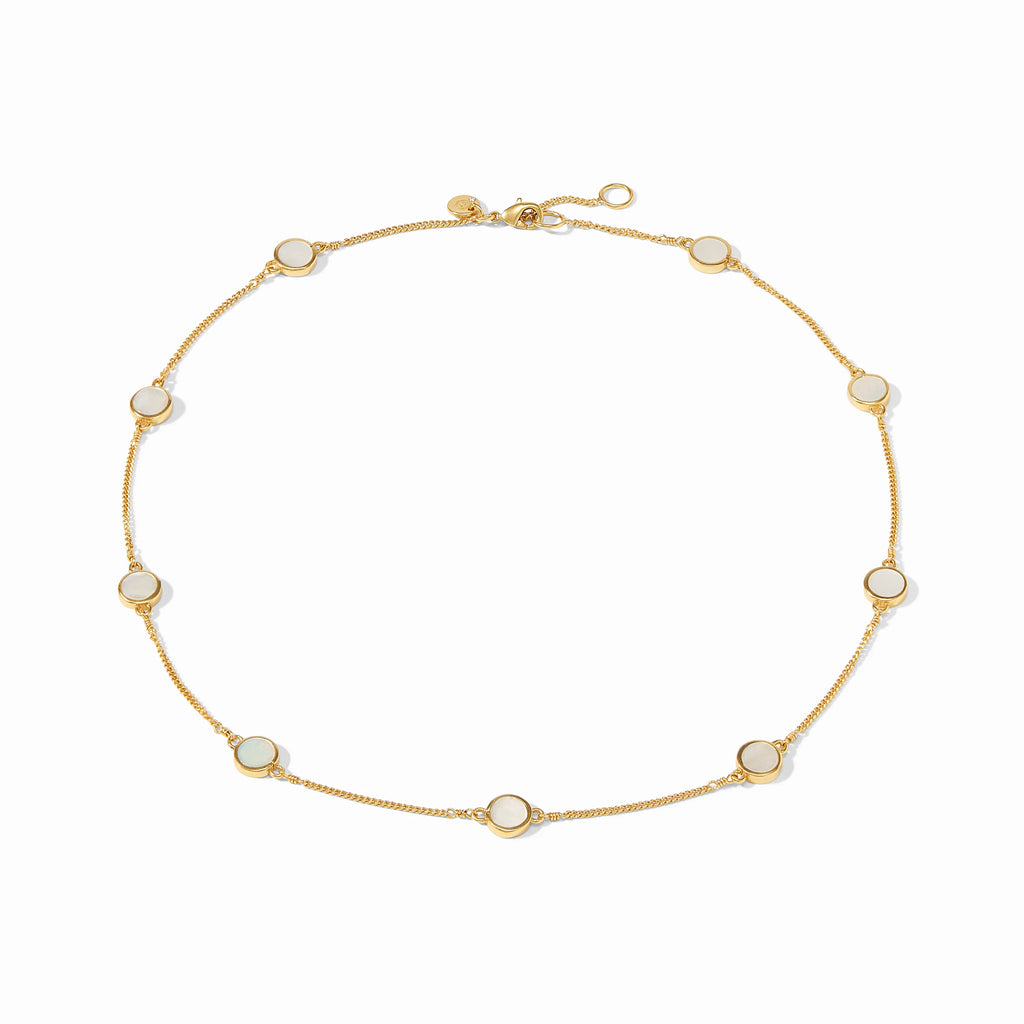 Valencia Delicate Station Necklace-Mother of Pearl