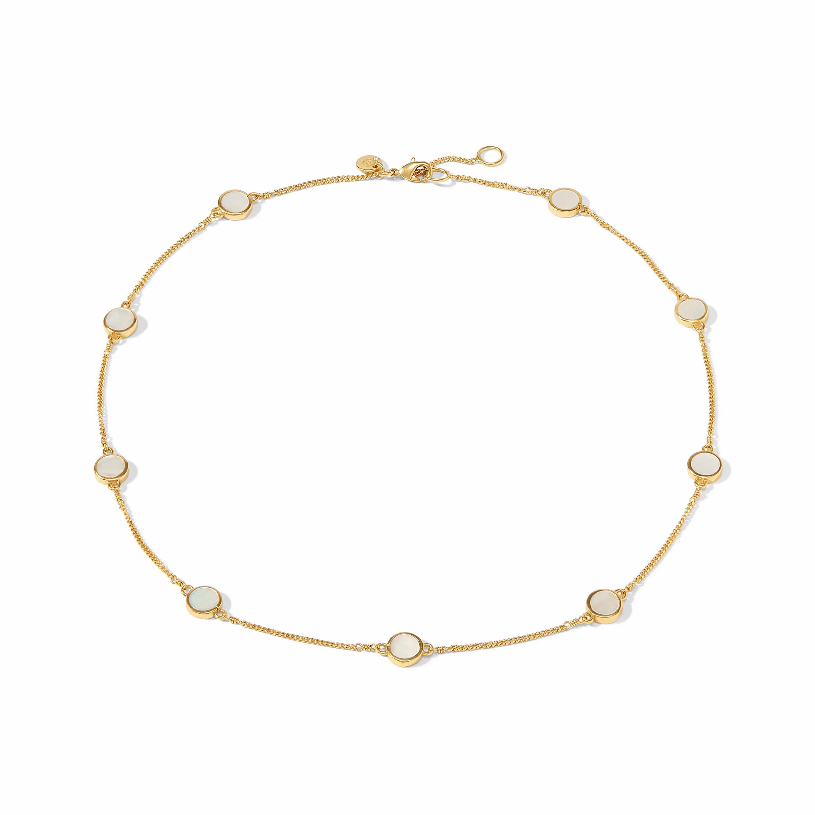 Valencia Delicate Station Necklace-Mother of Pearl