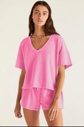 VNeck Drop Shoulder Tee and Shorts Set