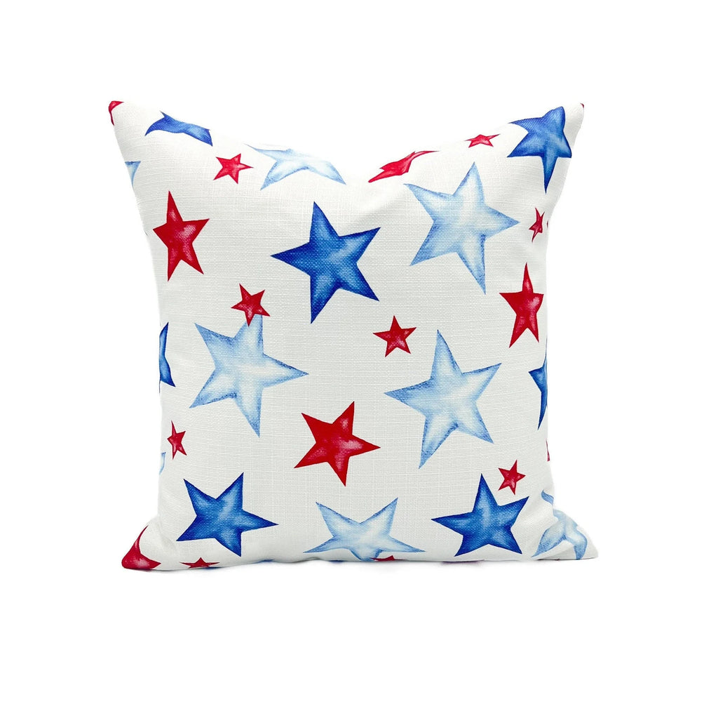 Watercolor USA Stars Pillow