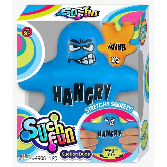 Suction Cup Squish Dude assorted colors and sayings, child age 3 and up, Fidget novelty toy, TPR material super stretchy